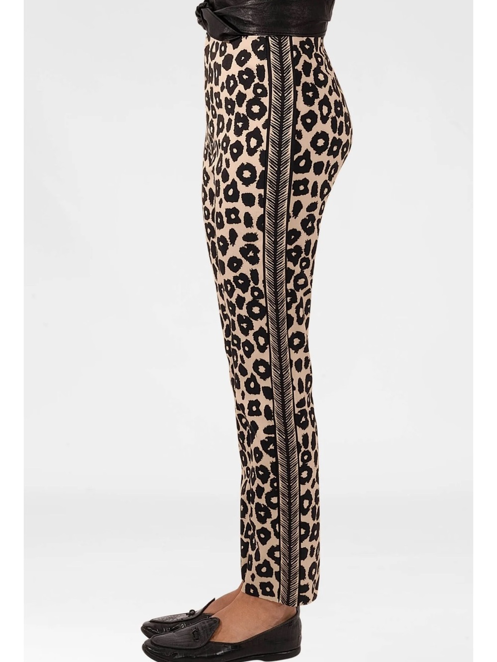 Gretchen Scott Gripeless Pull On Pants Leopard Print Size Medium Stretchy Soft